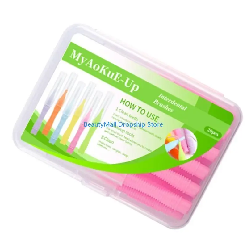 

40JD Microscopic Eyebrow Brush with Caps Lash Comb for Eyebrow Eyelash Extension Tool