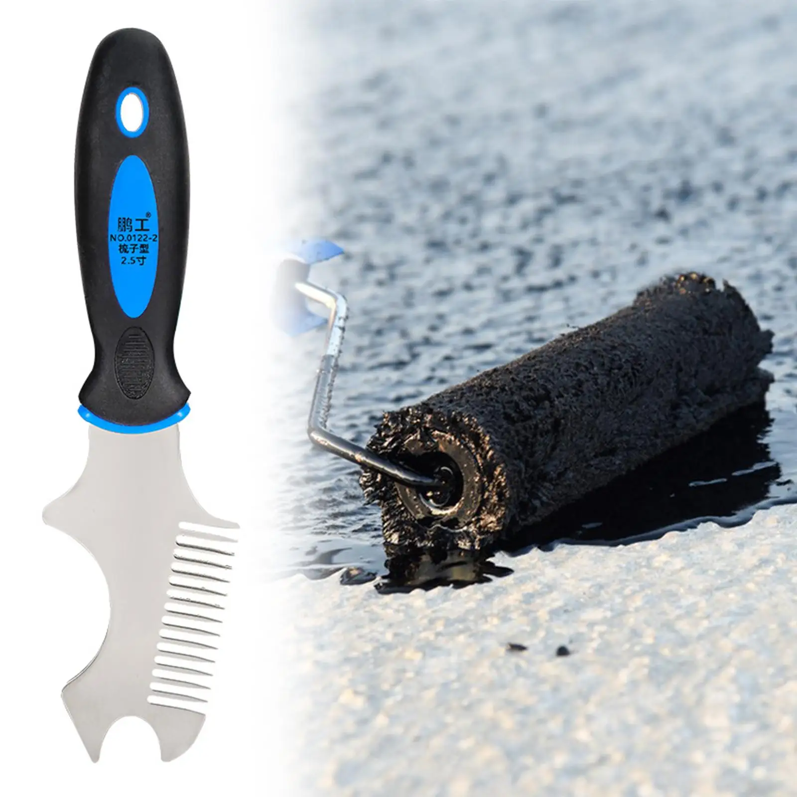 

Paint Brush Comb Ergonomic Handle Painter Tool W Hanging Hole Putty Knife