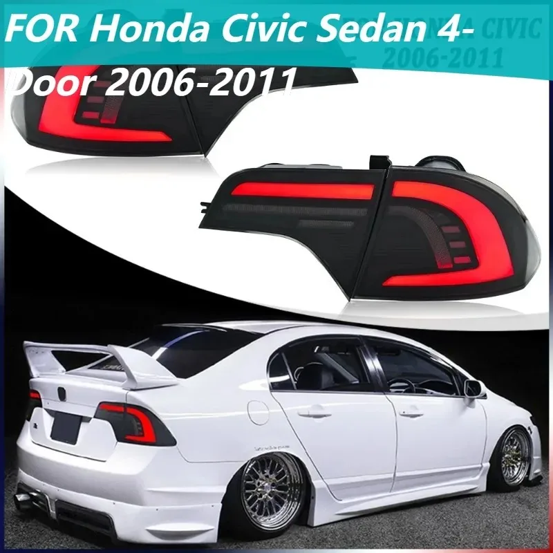 

For Honda Civic Sedan 4-Door 2006-2011, Full LED Tail Lights Set, Plug and Play Rear Lamps