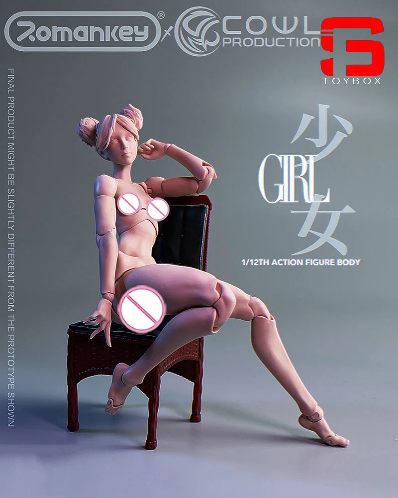 Romankey X COWL 1/12 – corps articulé Super Flexible pour fille, 15.8cm, figurine d'action de soldat féminin, modèle de peinture d'artiste