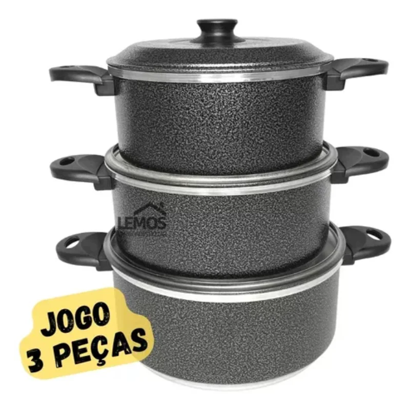 

Cooking 3 Pieces With Lid N20 22 24 In Aluminum Top Baking Pans and Fryers