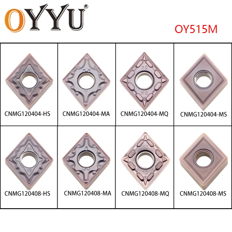 OYYU CNMG Carbide Blade CNMG120404-MQ 120404 120408 CNC CNMG120408-MS MQ MS HS MA HA OY515M Milling Stainless Steel Turning Tool