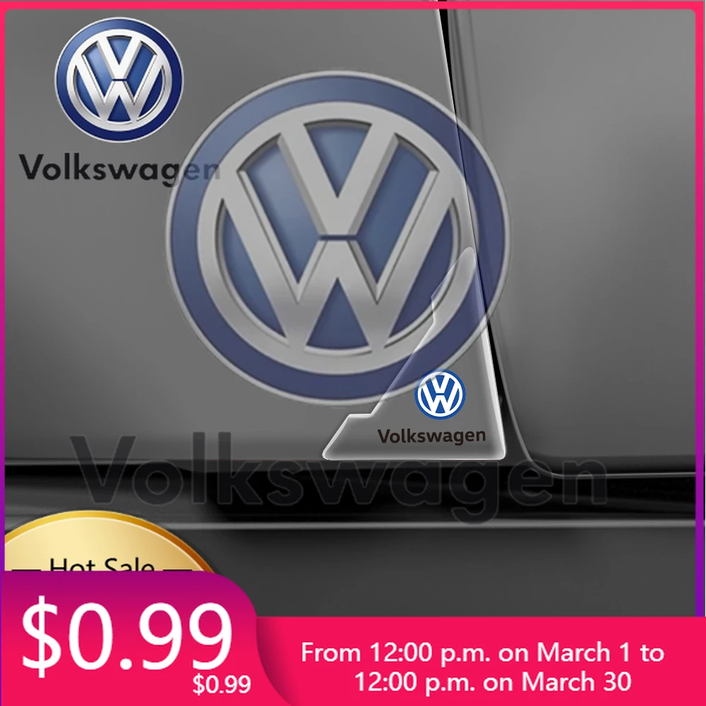 

Новые модные защитные накладки 2026 года для дверей Volkswagen: 2 прозрачных противоударных стикера для углов дверей VW Volkswagen