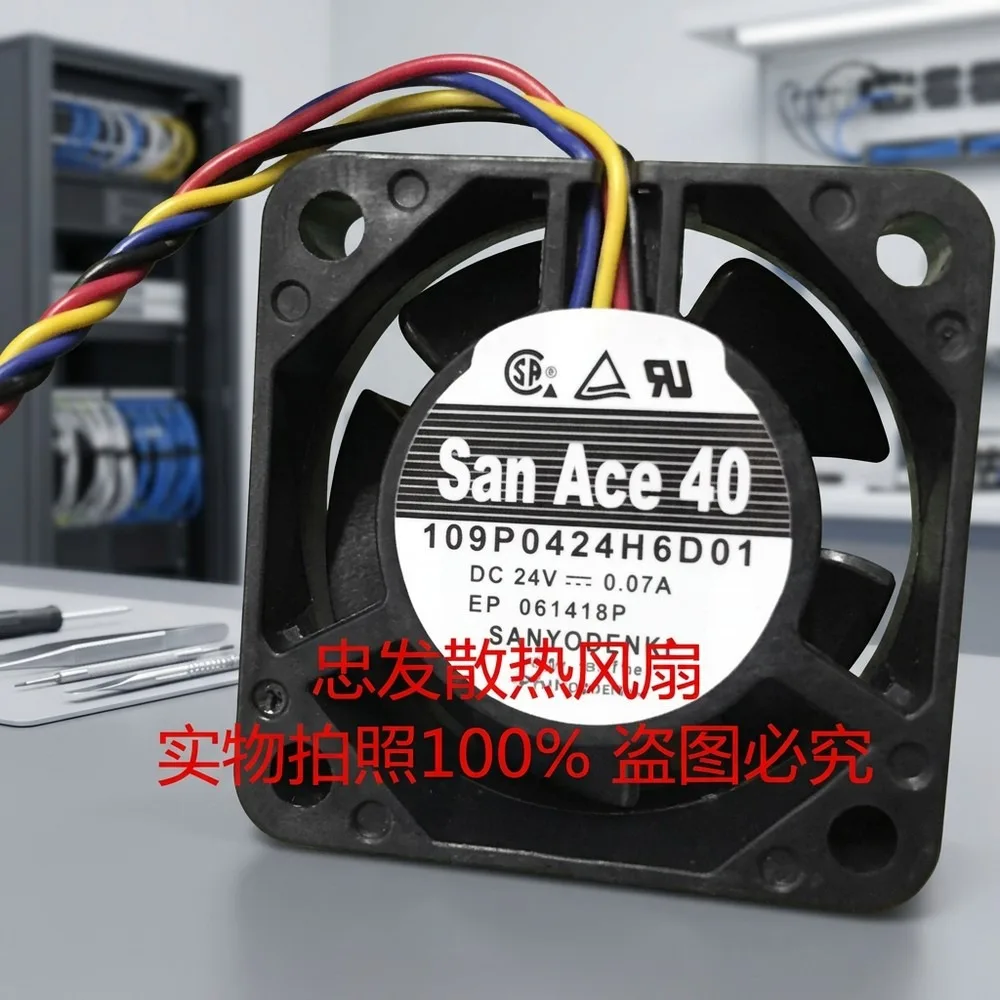 

For Sanyo 109P0424H6D01 4020 DC24V 0.07A 4CM 4-Wire Speed Control Cooling Fan