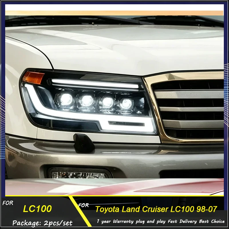 Car Styling Head Lamp for Toyota Land Cruiser Headlights 1998-2007 LC100 LED Headlight DRL Hid Bi Xenon Auto Accessories