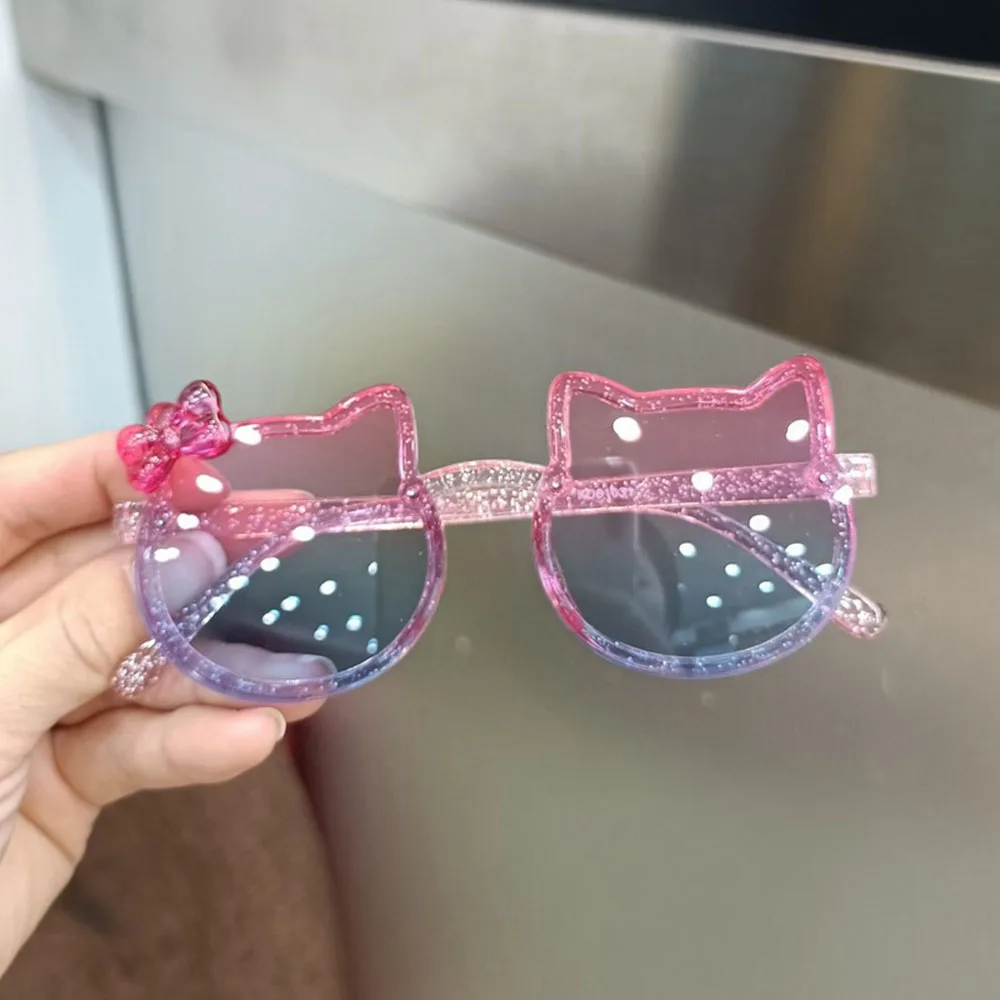 2024 Brand kitten Kids Sunglasses Children Retro Cute Pink Cartoon Sun Glasses Frame Girls Boys Baby UV400 Eyewear Oculos