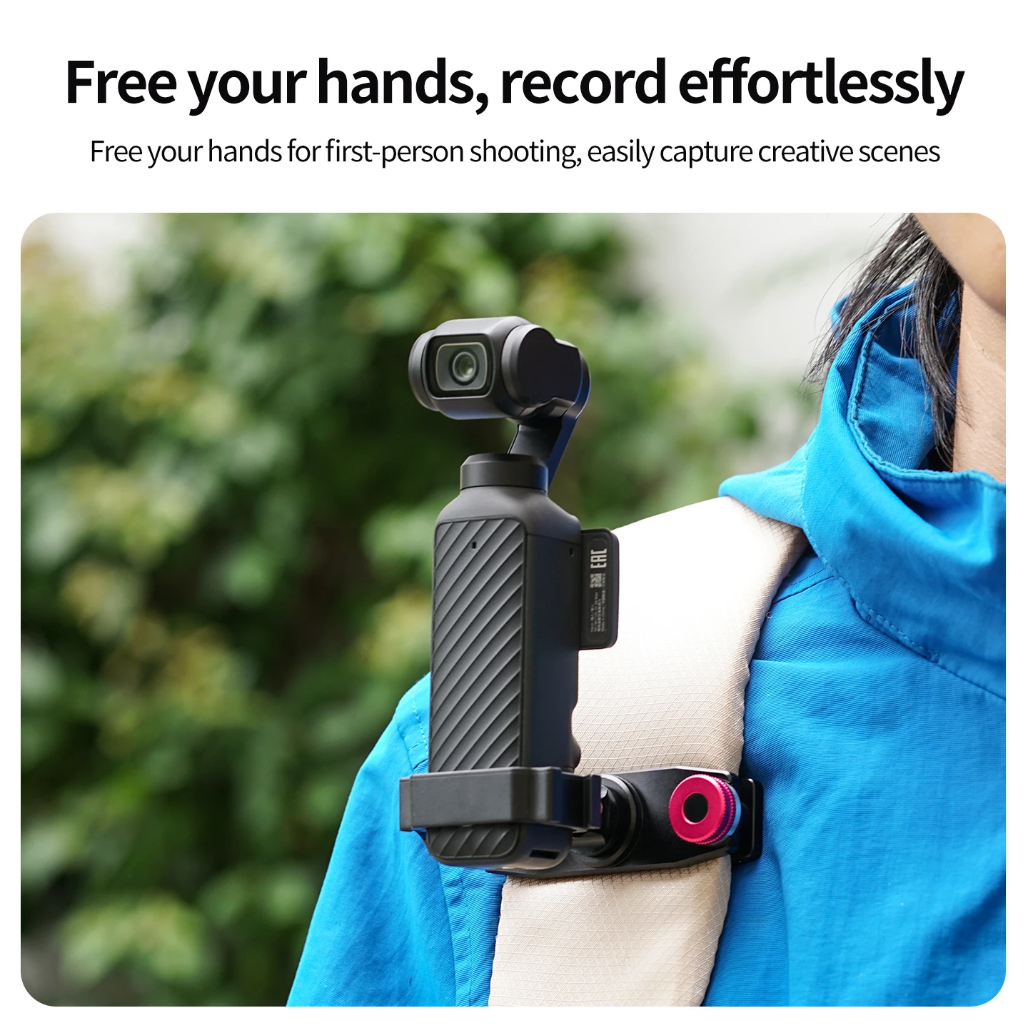 Rucksackgurt-Clip 360 ° Drehbarer Cold-Shoe-Erweiterungsrahmen mit Hutklemme für DJI Osmo Pocket 4 3 Kamera-Zubehör – Detail 3