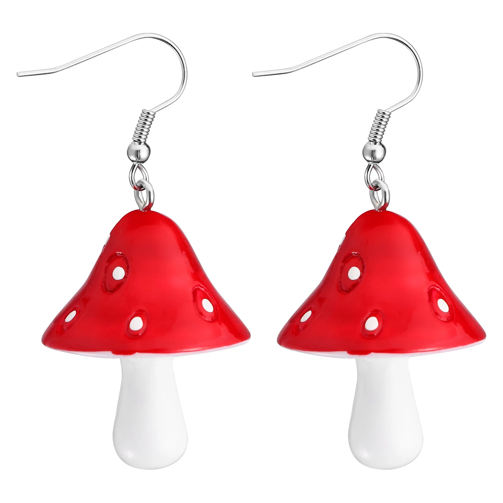 Unique Chic Decorative Earrings Mushroom Drop Dangle for Women Female Danglers Pendants