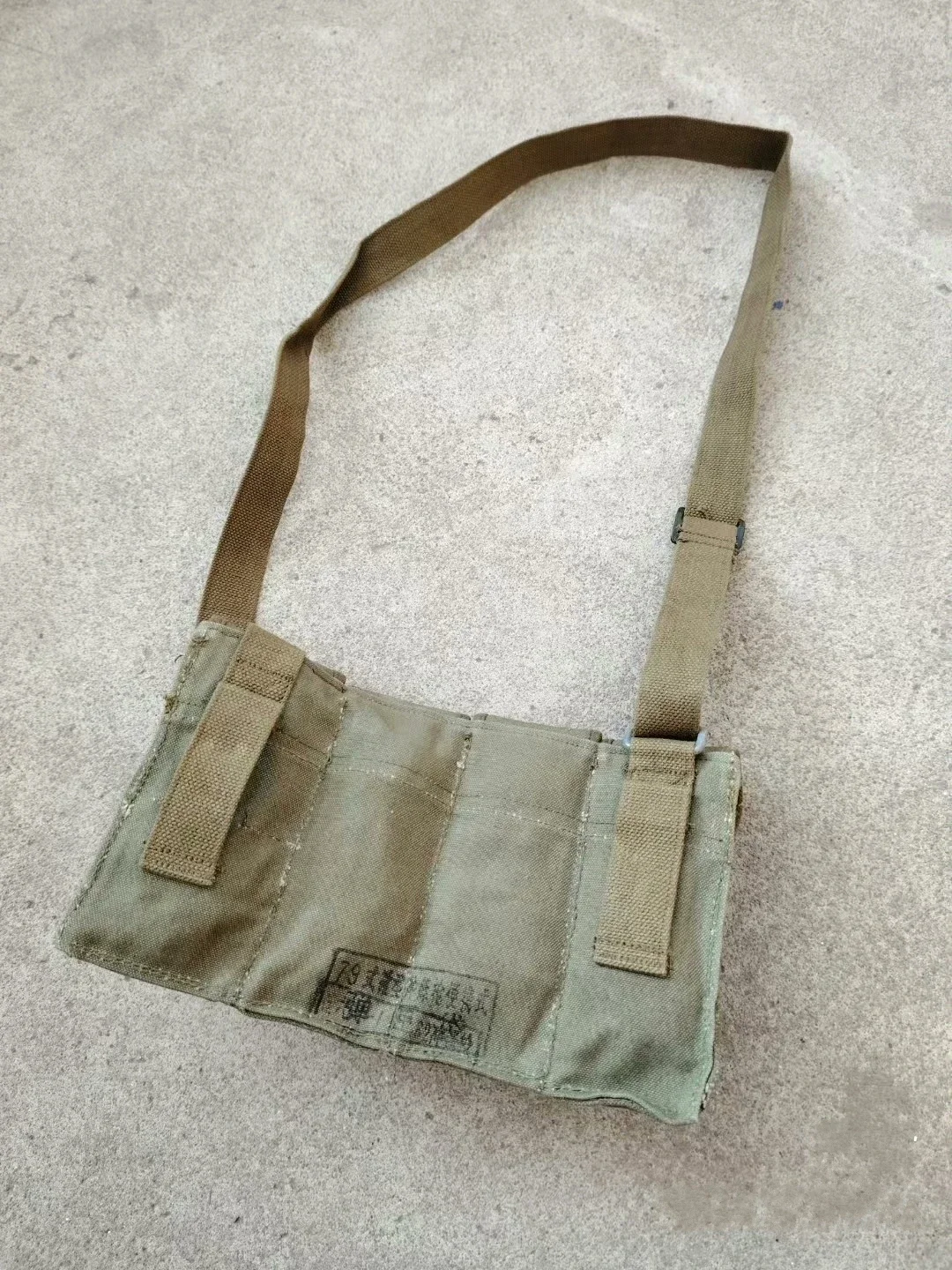 الفائض الأصلي الصيني SKS نوع 79 شبه الذخيرة الصدر تلاعب قماش باندولير 4 الحقيبة #2