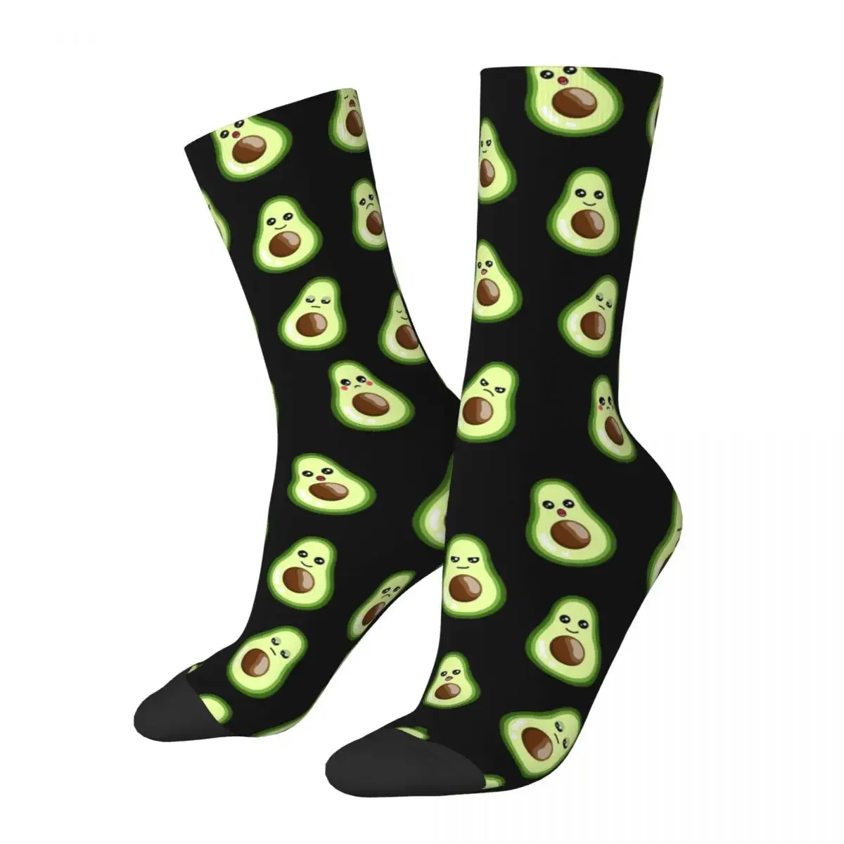 

Funny Avocado Emoticons Socks Harajuku High Quality Stockings All Season Long Socks Accessories for Unisex Birthday Present