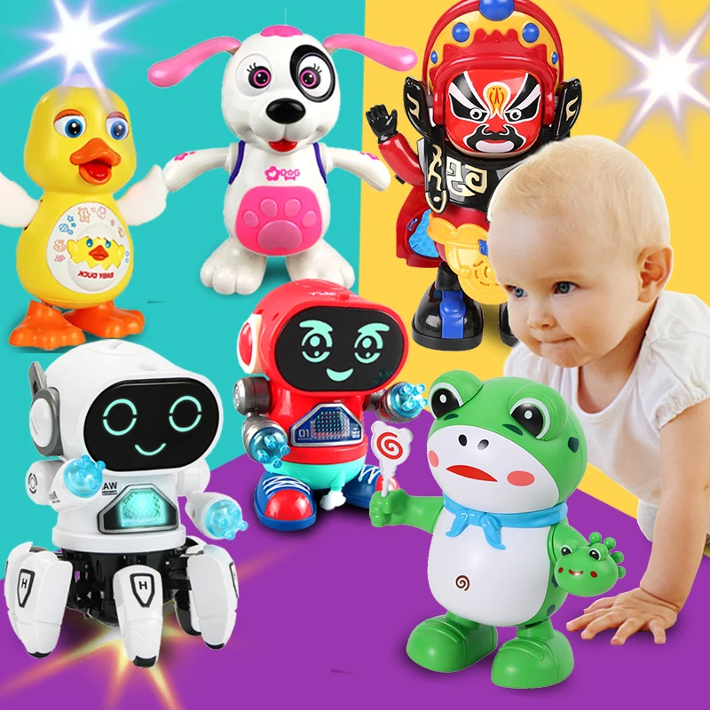 Dance Music 6 Claws Robot Octopus Spider Robots Vehicle Birthday Gift Toys For Children Kids Early Education Baby Toy Boys Girls