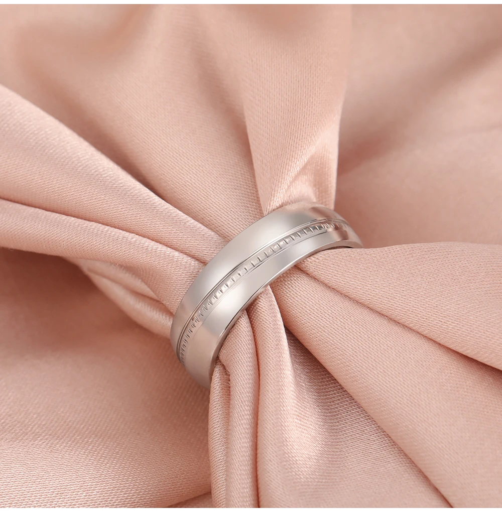 COOLTIME 6MM Breite Minimalistischen Runde Ring Edelstahl Männer Einfache Hochzeit Band Ringe Schmuck Großhandel – Detail 7