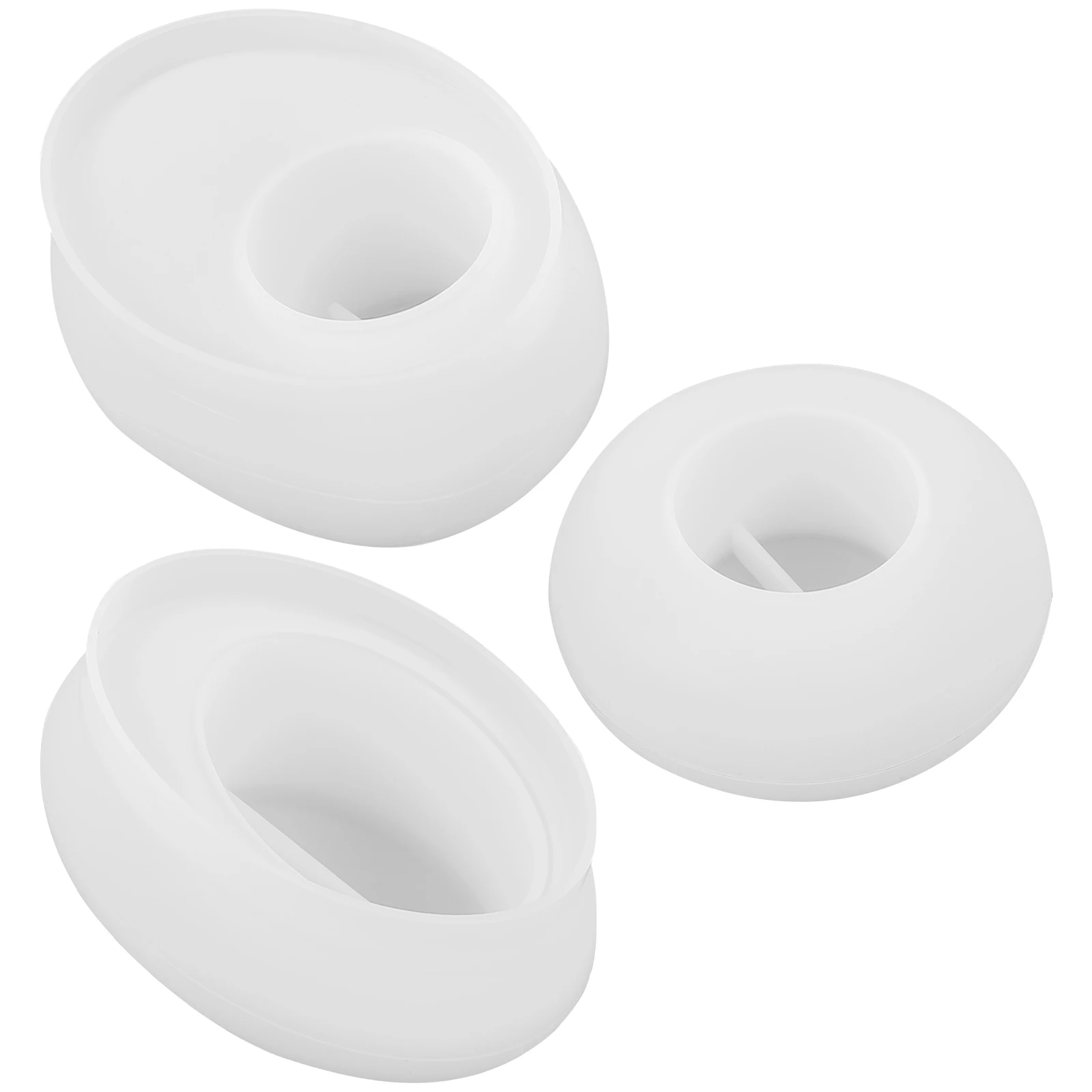 

3 Pcs Lamp Stand Mold Pot Silica Gel Molds Table Decoration Silicone Craft DIY Tools Wax Accessories