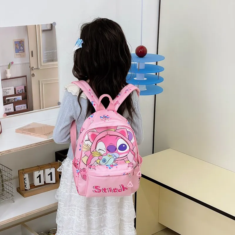 حقيبة ظهر ستيتش، حقيبة نهارية للطلاب، حقيبة مدرسية خفيفة الوزن، أشرطة كتف قابلة للتعديل، إغلاق بسحاب للموسم المدرسي والاستخدام اليومي