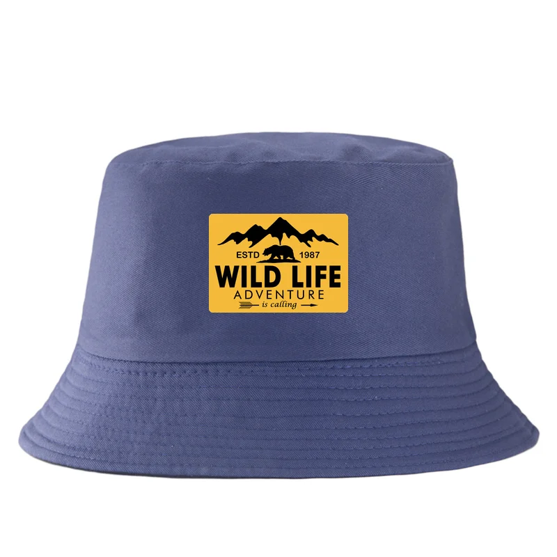 Wild Life Printed Reversible Bucket Hat Woman Man Summer Sun Beach Fisherman Cap Unisex Adult Daily Double Side Wear Panama Hats