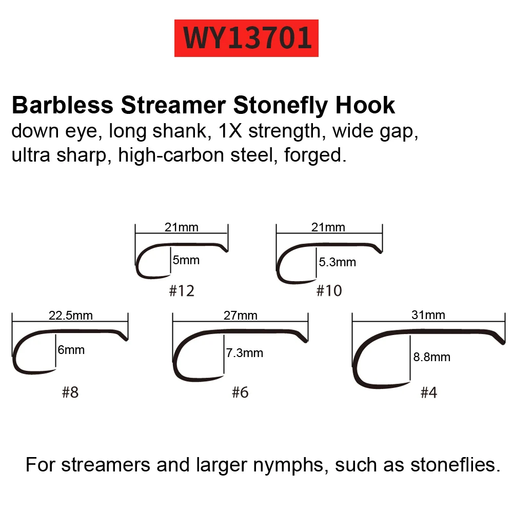 Vtwins Barbed Barbless Fly Tying Hooks  60 Degree Jig Nymph Hook Dry Streamer Wet Caddis Fly Hooks Trout Fly Fishing Hook Tackle