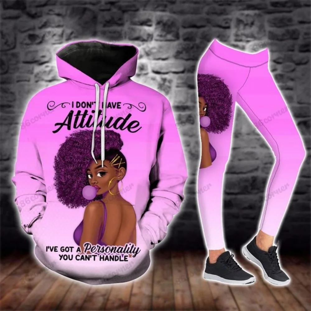 2025 New personalized name and birthday Month for Black Girl 3d printed wonderful - exciting - fun fashion street hoodie - Leggi