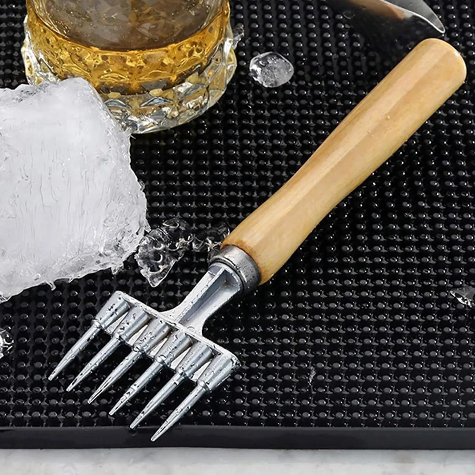 

Ice Pick With Wooden Handle Aluminium Alloy Ice Picks Safety Heavy Duty Crusher For Bar Kitchen Camping Freezer Home Machine