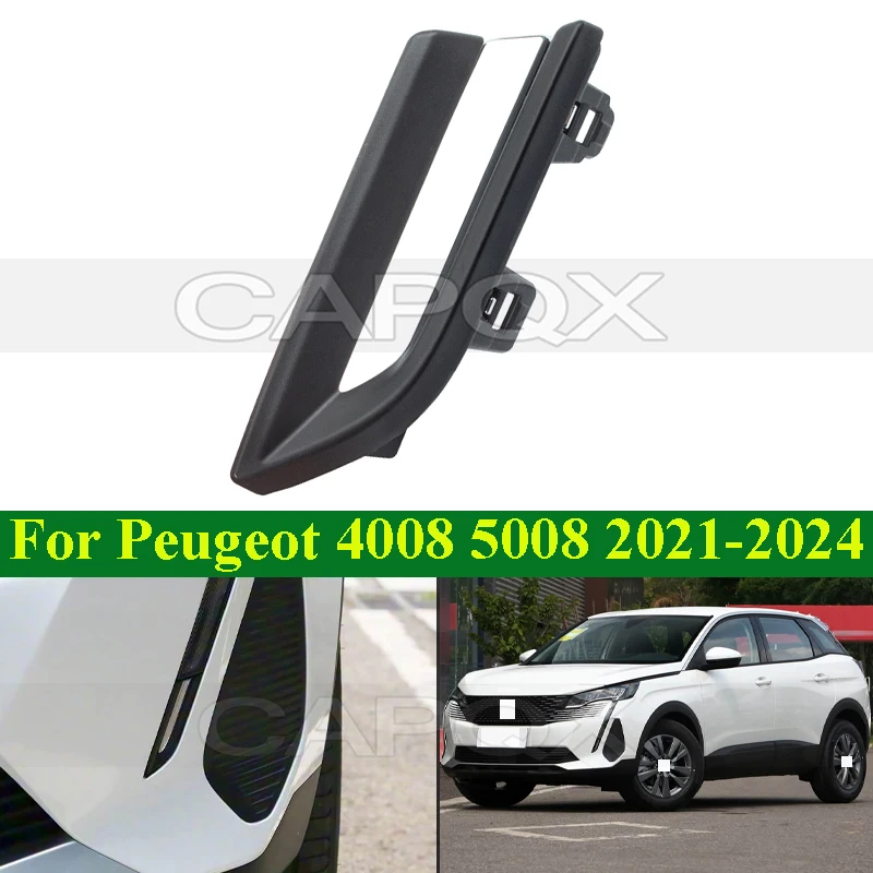 

CAPQX Front Bumper Trim Strip For Peugeot 4008 5008 2021-2024 Front Bumper Daytime Running Light Decorative Strip