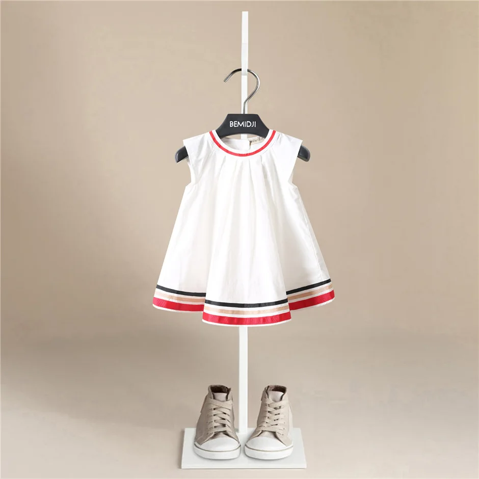 

Summer Infant Toddler Dress Girls Fashion Infantile Dresses Cotton Girl's Clothes Sleeveless Style Kids Clothing Princess Dress