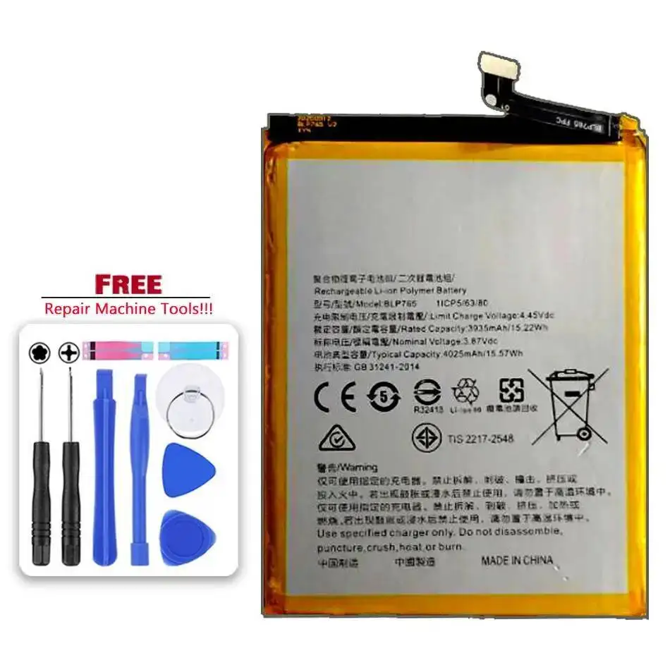 

Аккумулятор мобильного телефона для Oppo Reno 3 3A A91 F15 2020 CPH2001 CPH2021 PCPM00 4025 мАч Высокоэффективный BLP765 Прочный