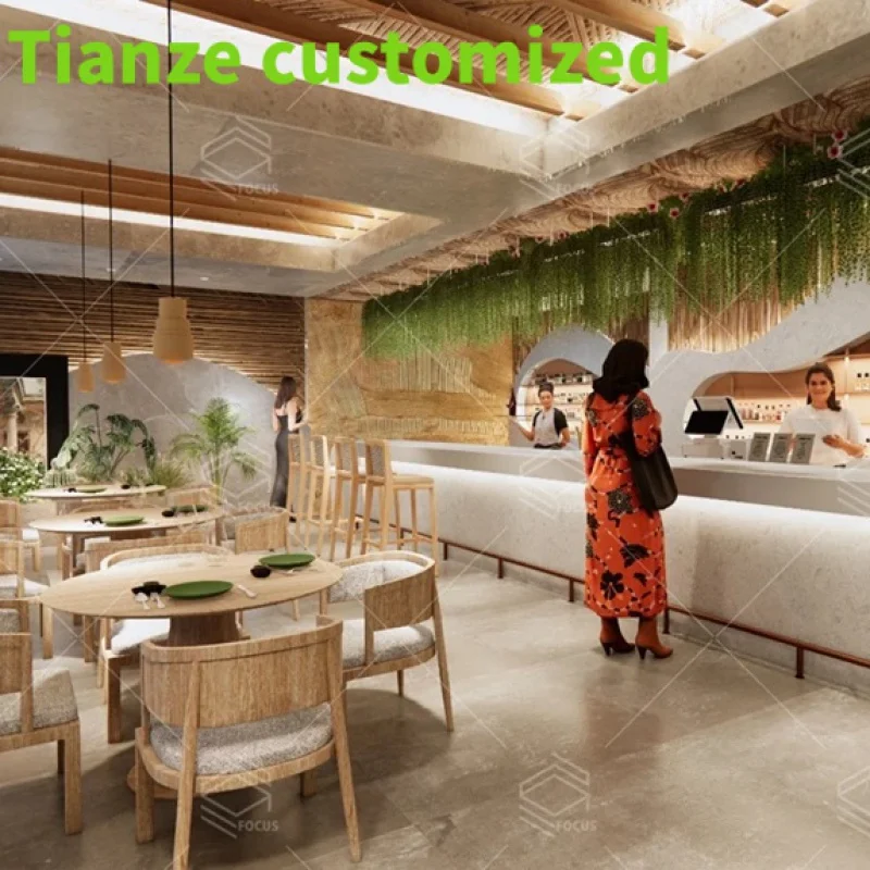 Konter toko kopi, Kustom} gaya desain modern penghitung tampilan ritel meja restoran bar