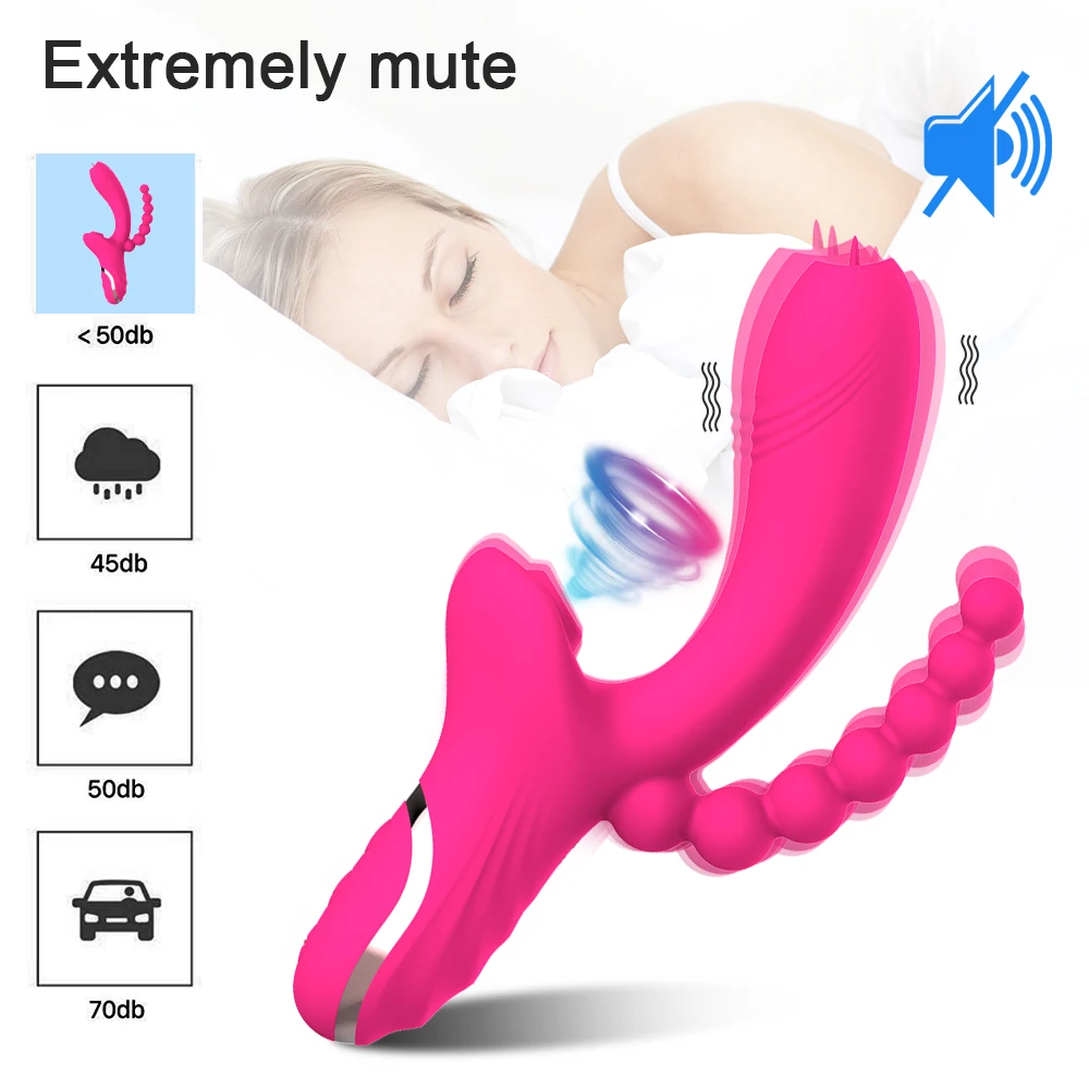 3 In 1 Clitoris Sucking Vibrator for Women G-Spot Vagina Vibrator Clit  Anal Stimulator Female Masturbator Sex Toy for Women