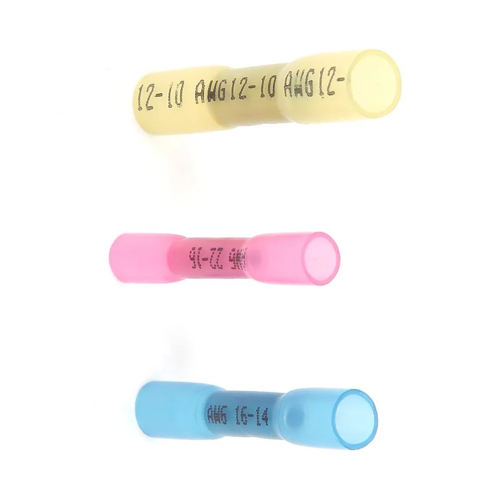 

300 шт. красные, синие, желтые термоусадочные соединители для проводов, изолированные водонепроницаемые обжимные клеммы, набор двойных соединений