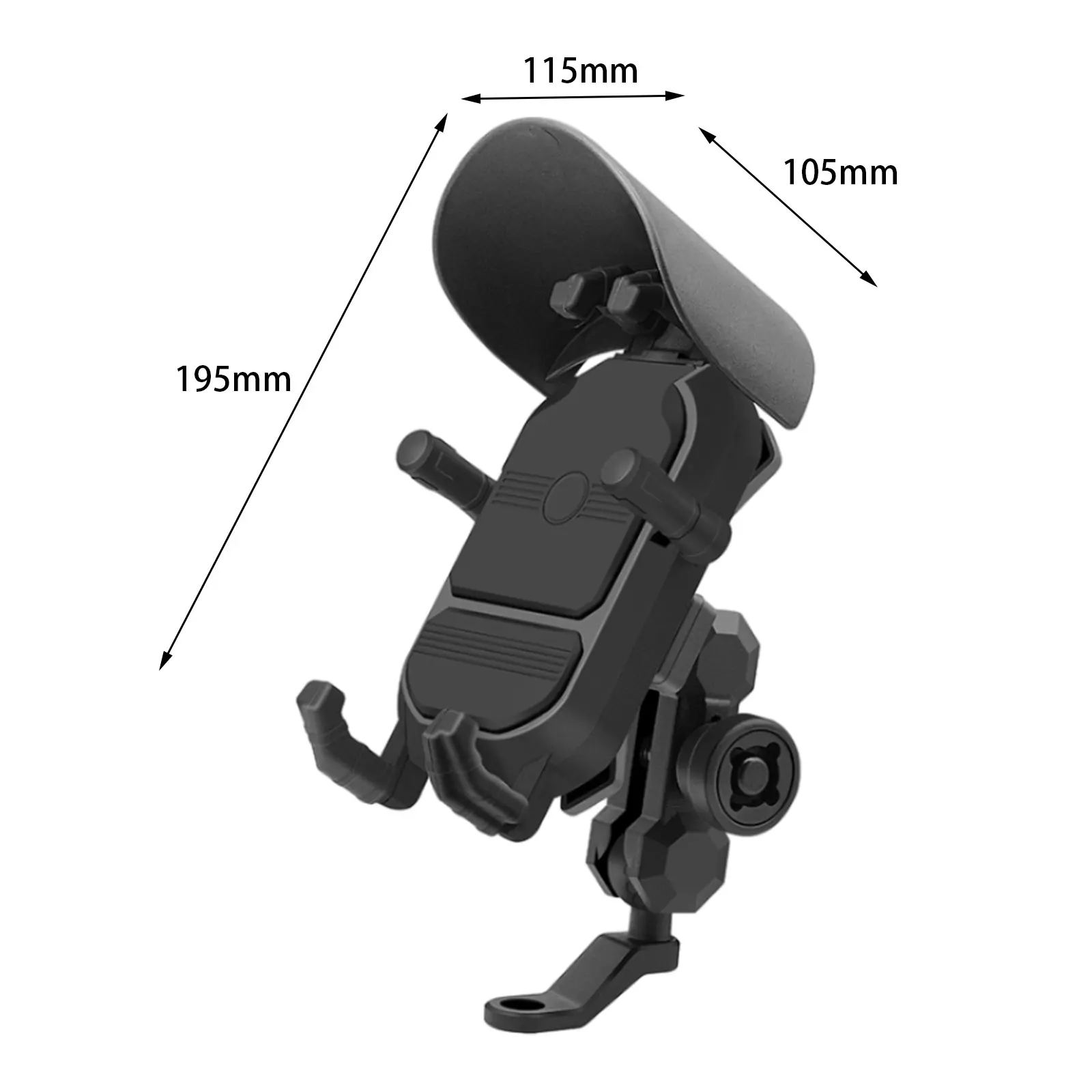 Motorcycle Phone Holder Anti Handlebar Phone Mount 360 Rotatable Shock Absorption Bike Phone Holder for 3.5-7.2inch Smartphone