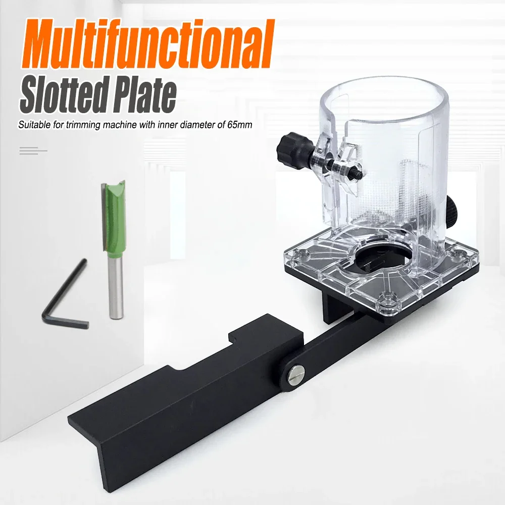 

Woodworking Simple Connector Trimmer Side Milling Slotting Bracket Panel 2 In 1 DIY Slotting Locator Punch Tool