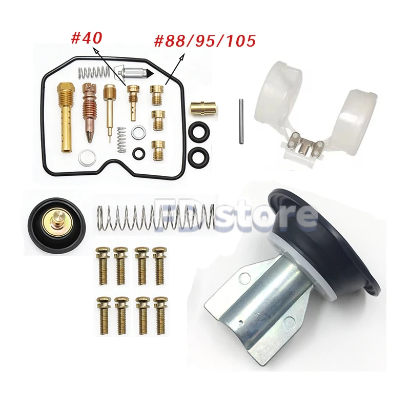Motorrad-Vergaser-Reparaturset passend für Kawasaki EL250 EL 250 1988-1996 Vergaser-Schwimmer-Membran-Schieber-Düsen – Detail 1