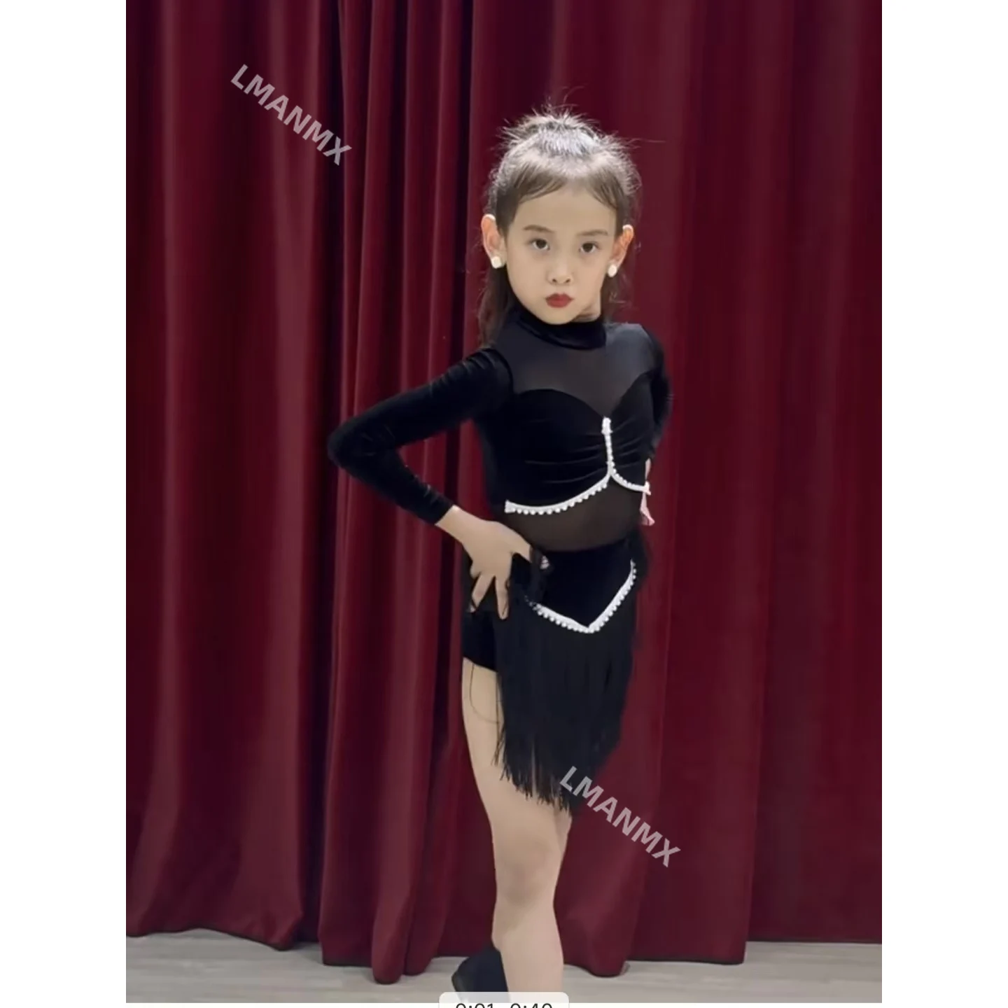 

Latin Dance Dress for Girls Autumn/Winter 2025 New Style Exquisite Latin Dance Dress