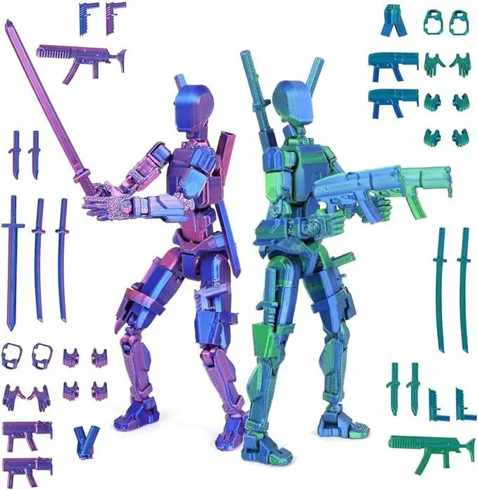 Titan 13 Action Figure,Assembly Completed 3D Printed T13 Multi-Jointed Movable Robot with Full Articulation Lucky13 Nova13 Dummy