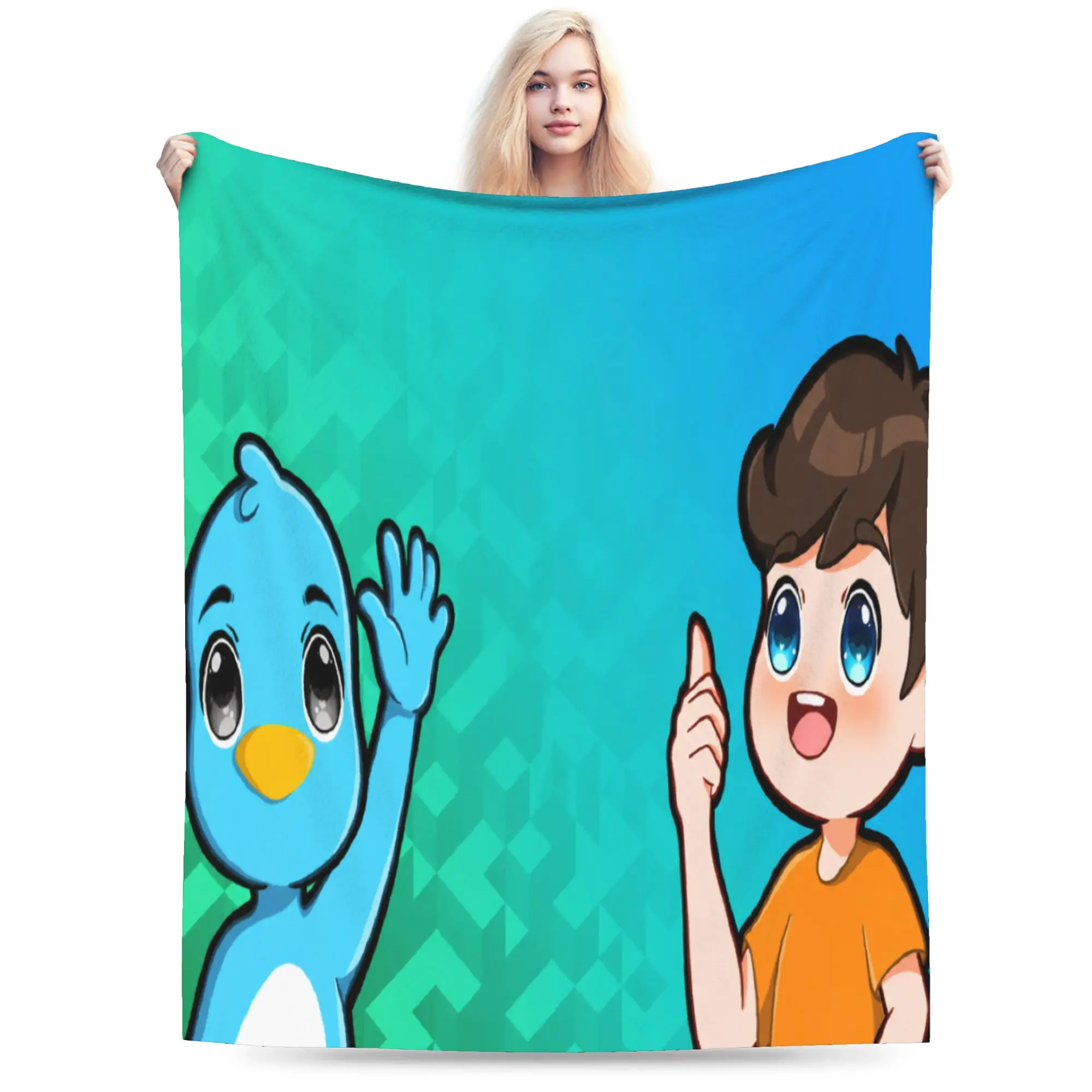 Relax milo and chip Blanket Accessories Bedding Decorative  Blanket Throw Warm Fleece for Outdoor