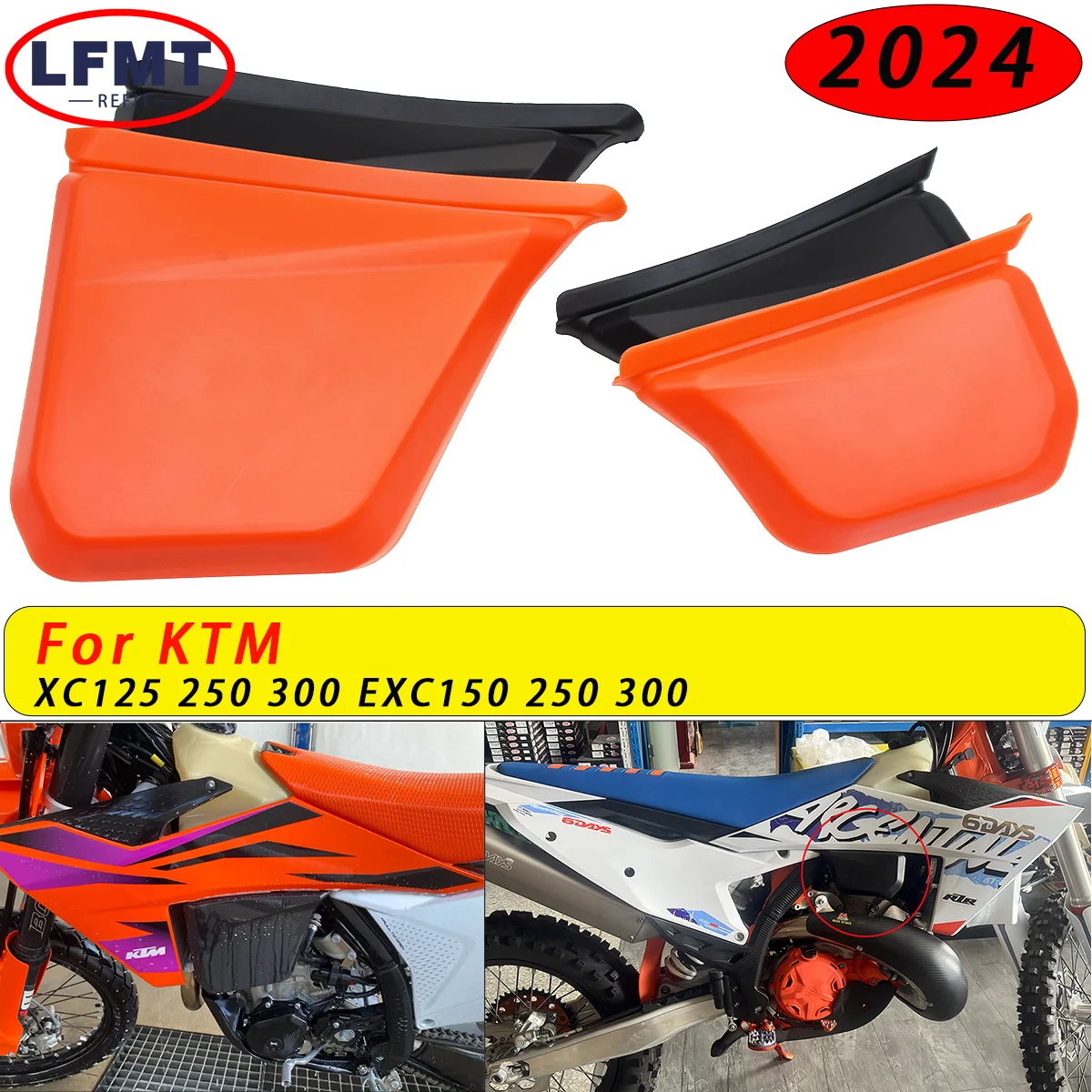 2024 acessórios da motocicleta protetor de tanque da bicicleta sujeira para ktm xc125 xc250 xc300 exc150 exc250 exc300 seis dias hardenduro ckd