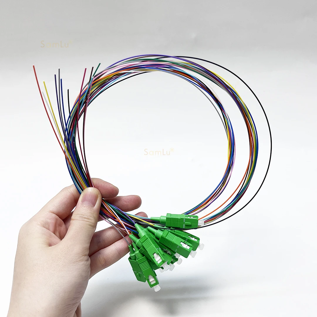 10Sets Optical Fiber Pigtail 1.5M Cable 12Core SC UPC APC Fiber Optic Pigtail Simplex 0.9mm 9/125 Single Mode SM SX LC UPC LZSH