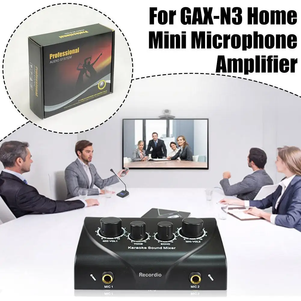 GAX-N3 Professional Reverberator Karaoke Mixer Pre-Effector Home Musical Instrument Mixer Microphone Amplifier