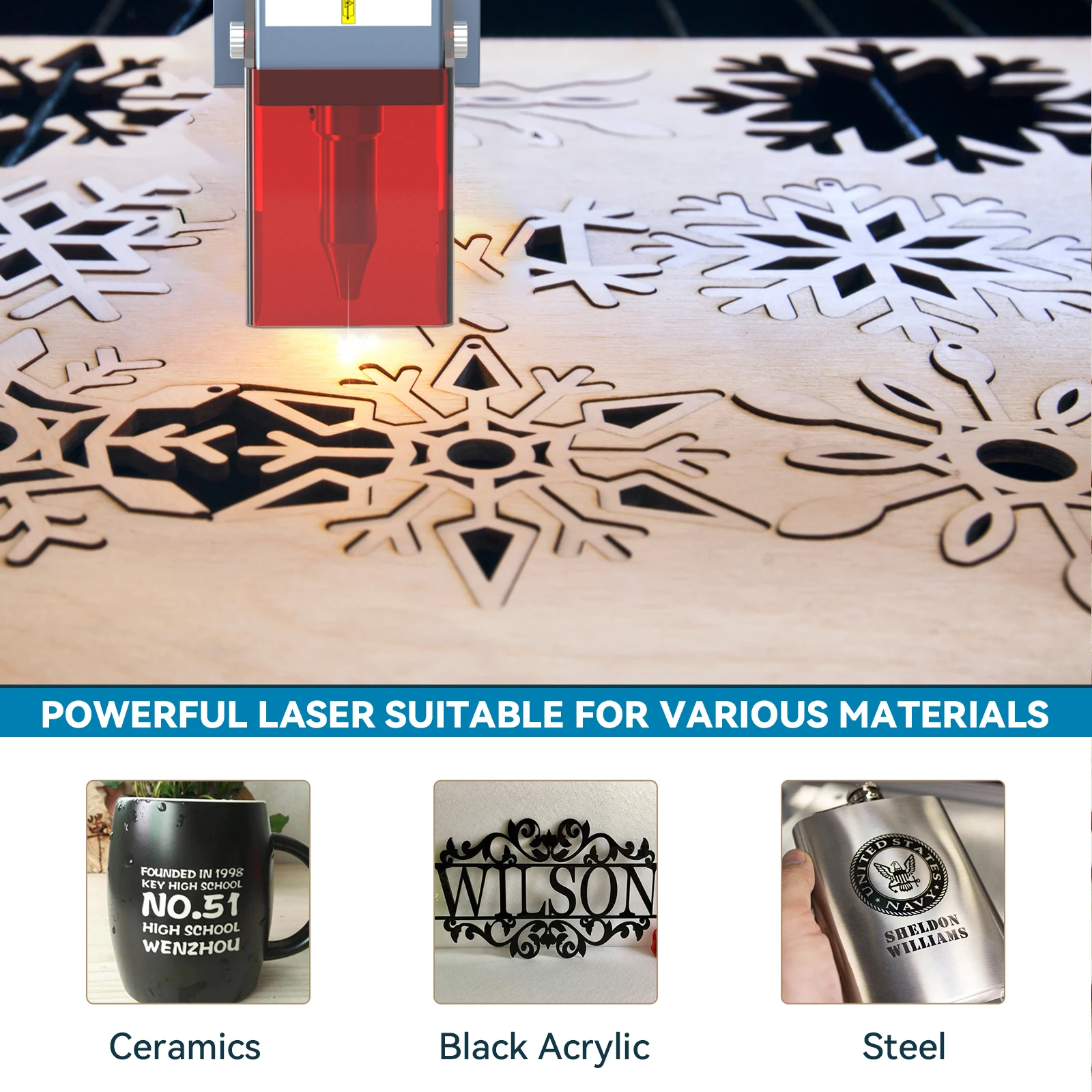 SCULPFUN S9 Pro 10W Laser Engraving Machine with Air Pump Air Assist High-precision Laser Engraver Cutter 400x410mm Work Area