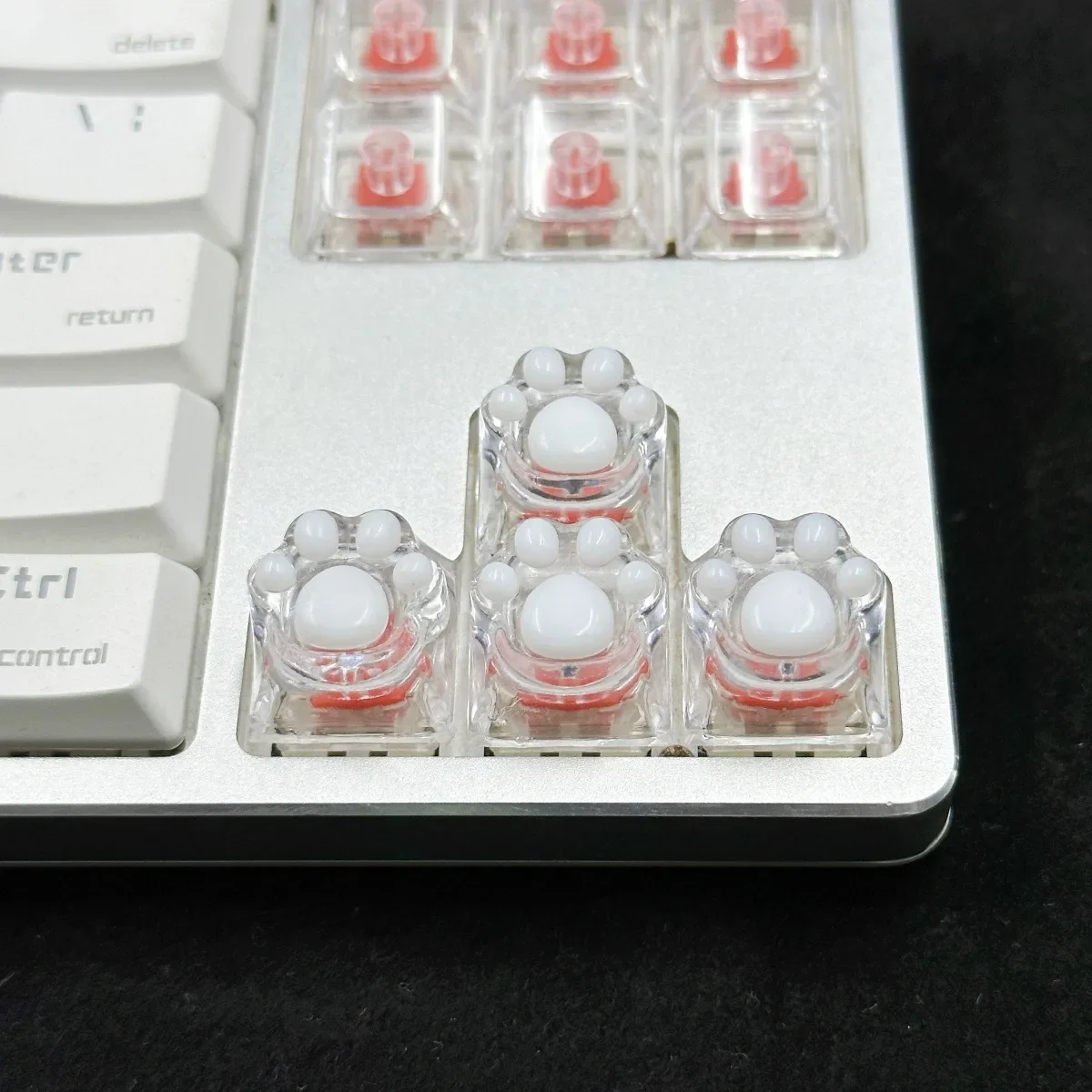 1Pcs New Hot Sale Translucent Cute Cat Claw Keycap Cross Axis Mechanical Keyboard Keycap Decoration Accessories