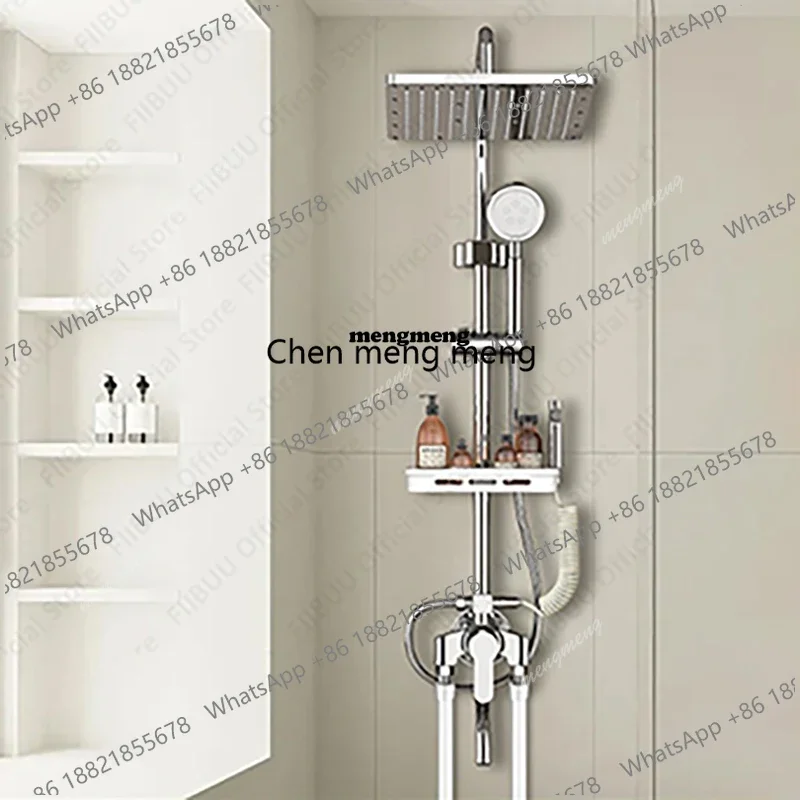 X173 Rain Shower System Waterfall Surround Shower Head Combo Handheld Spray Water Saving Shower Set Adjustable Bathroom Accessor