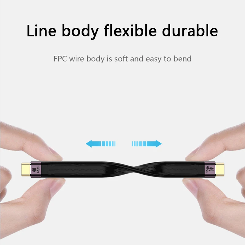 

Data Cable For Macbook Pro 100W USB Type C Fast Charging Cable 40Gbps USB-C Type-C Quick Cable For Huawei Pro Samsung s10