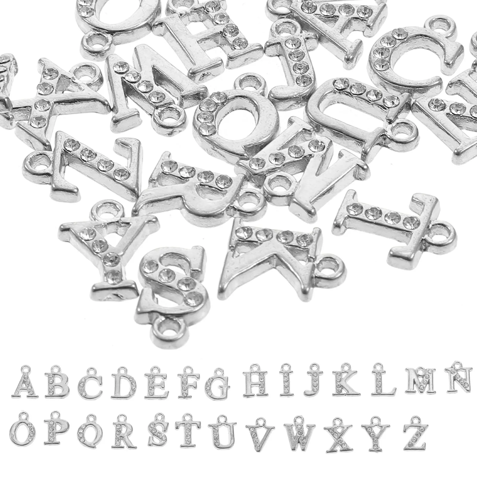 

26Pcs Alloy Letter Pendants Alphabet Charms for Jewelry Making Craft Accessories