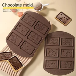 1pc Food-grade Silicone Chocolate Mold Home Homemade Baking Cake Chocolate Star Alphabet Tool