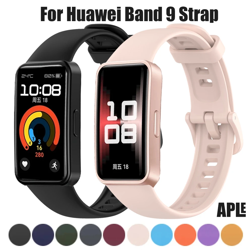 Silicone For Huawei Band 9 Strap Accessories SmartWatch Replacement Wristband Sport bracelet correa for Huawei Band 8 NFC straps