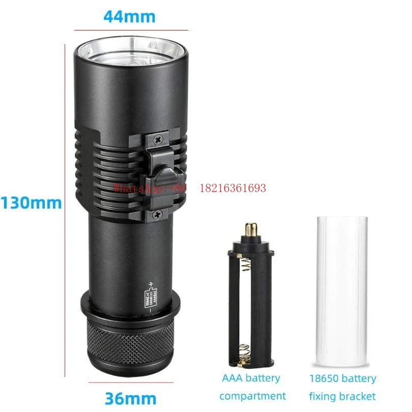 P70 diving flashlight 4000 lumens LED outdoor 50 meters yellow light 26650 strong light flashlight