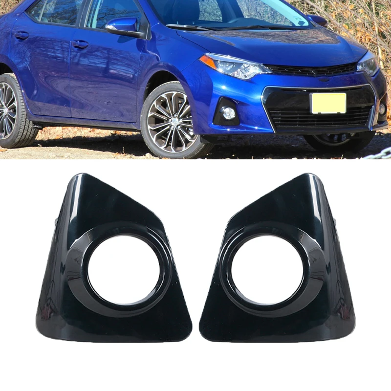Osłona lampy przeciwmgielnej do Toyota Corolla S 2014 2015 2016 błyszcząca czarna ramka dekoracyjna lampy przeciwmgielnej akcesoria samochodowe