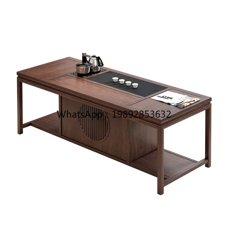 

YFY New Chinese Style Luohan Tea Bed Tea Table and Chair Set Office Tea Brewing Table