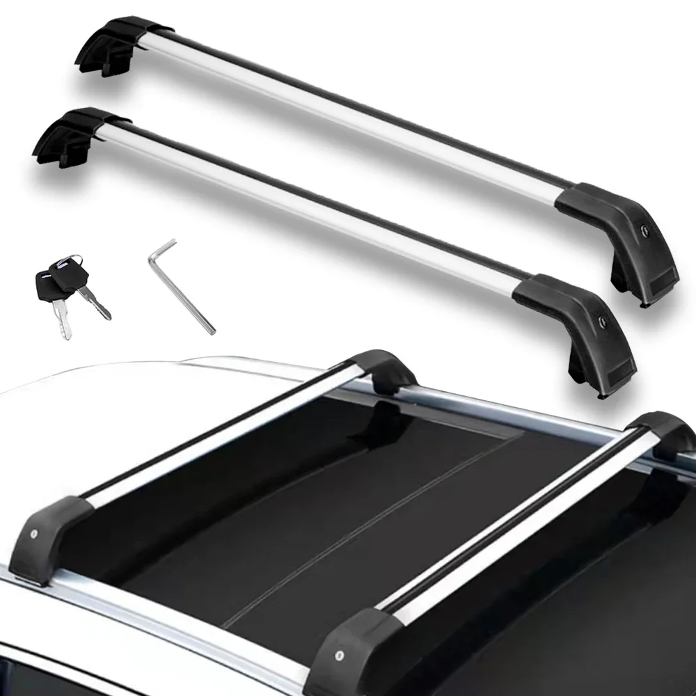 2PCS fit for MG ZS 2025 Crossbars cross bars Roof Rail Rack Lockable Aluminum Alloy