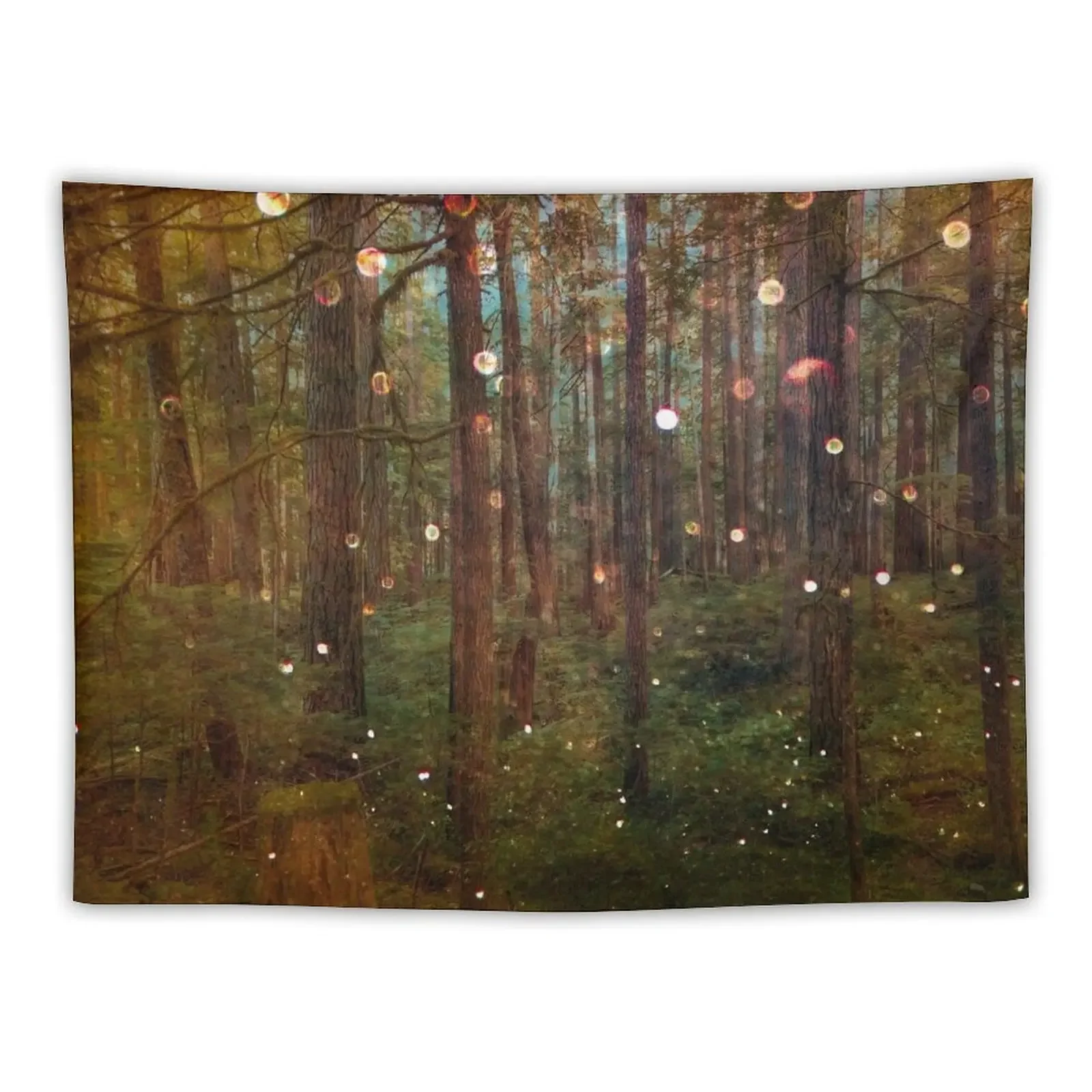 Forest Trees Nature Path - Magical Midsummer Night's Dream Tapestry Room Decor Cute Hanging Wall Home Decoration Tapestry