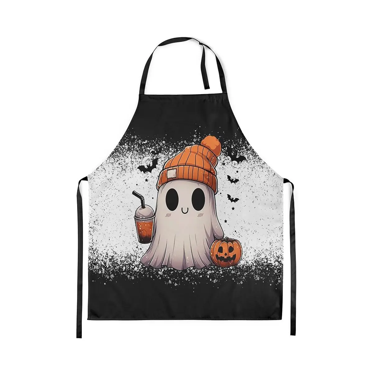 

Cartoon Ghost Apron Bats Halloween Decoration Waterproof Cooking Apron Pumpkin Lantern Black Cute Decor Aesthetic Kitchen Apron